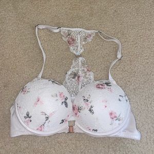 Floral halter bra